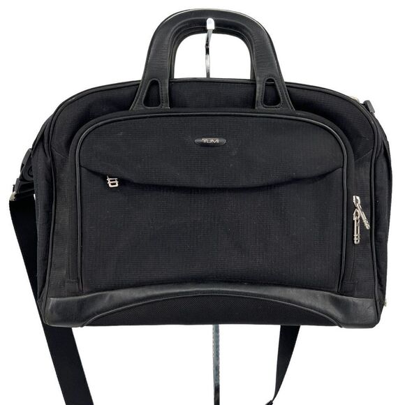Tumi 2571D Black Nylon Computer Laptop Briefcase Shoulder Bag - Picture 1 of 15
